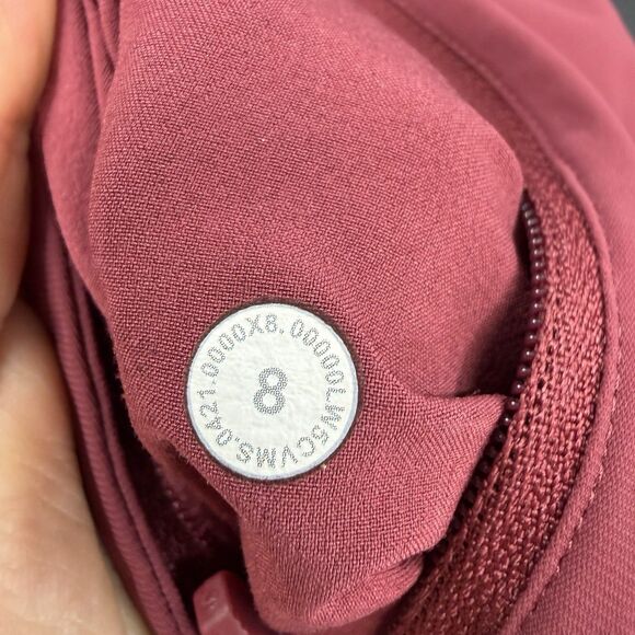 EUC Lululemon Adapted State High-Rise Jogger Womens Sz 8 Red Merlot Lightweight - Picture 7 of 7